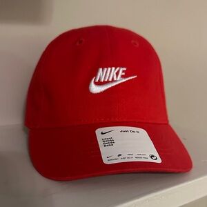 Nike Kids Red Cap with White Logo